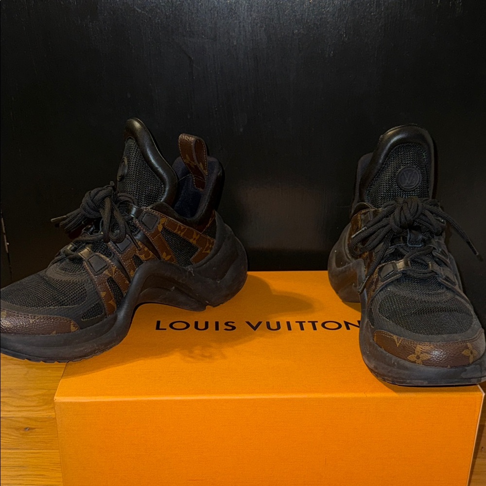 Louis Vuitton Black and Brown Sneakers